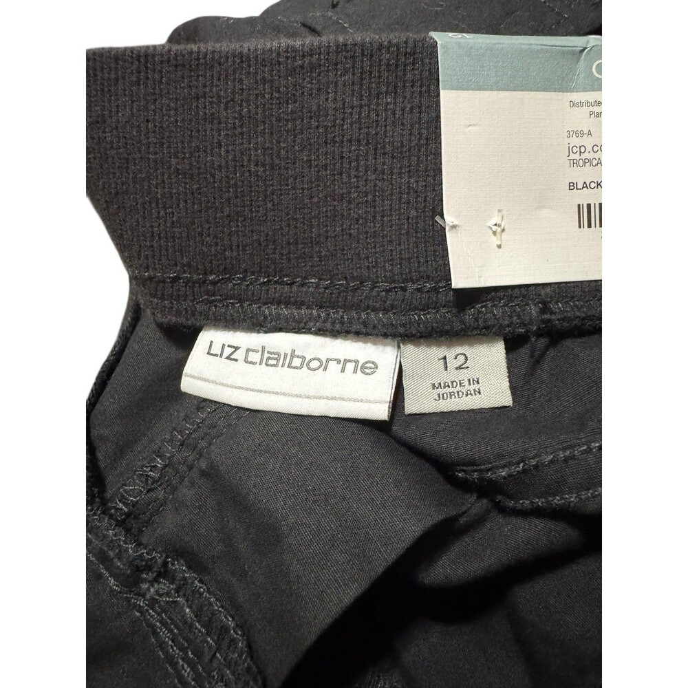 Liz Claiborne Size 12 Black Classic Tropical Safari Shorts NWT - Picture 7 of 9